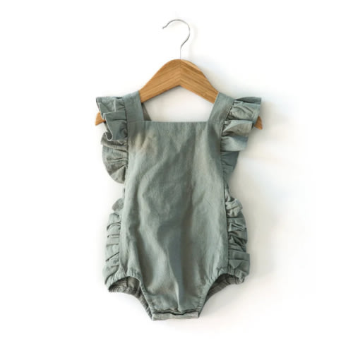 Evelyn Romper in Sage Green | Reverie Threads
