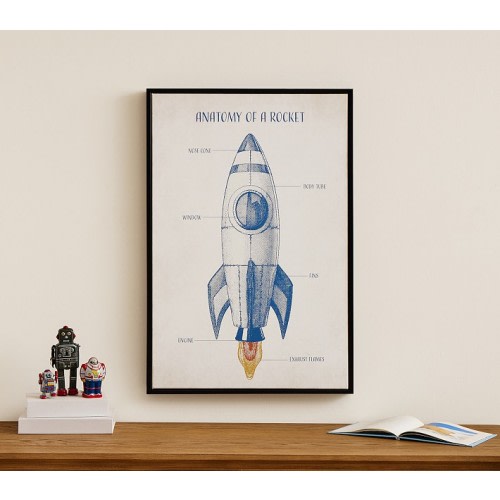 Anatomy of A Rocketship Wall Art (23"x 35")