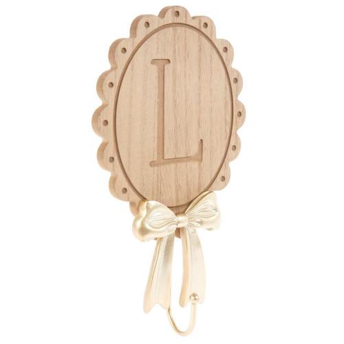 Scalloped Monogram Wood Wall Hook