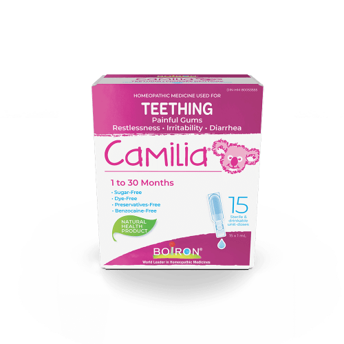 Boiron Camilia Baby Teething Relief – 15 Unit-Doses (1 ml Each) – Soothes Pain, Irritability & Restlessness - Walmart.ca