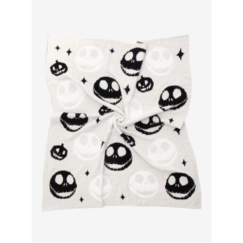 Disney The Nightmare Before Christmas Jack Skellington Sparkles Allover Print Feather Knit Throw - BoxLunch Exclusive