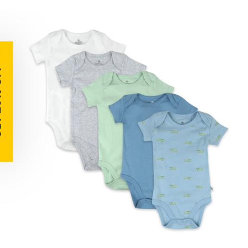 5-Pack Organic Cotton Short Sleeve Bodysuits | Honest Baby Clothing