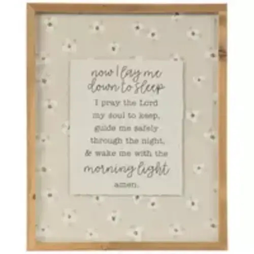 Now Lay Me Down To Sleep Framed Wall Decor