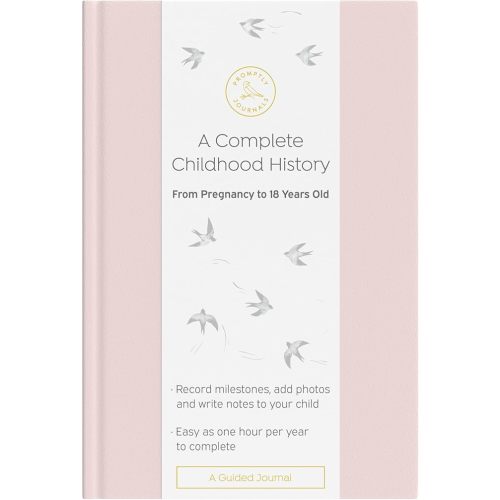 Promptly Journals, A Complete Childhood History: From Pregnancy to 18 Years Old (Powdered Lilac, Purple, Leatherette) | Baby Book and Pregnancy Journal | Baby Memory Book