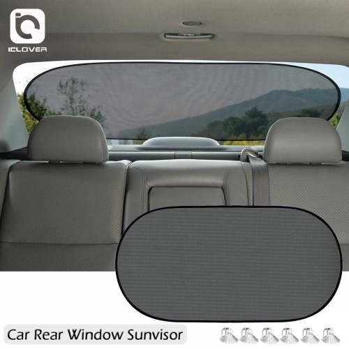 IC ICLOVER Car Sun Shade UV Protection Folding Mesh Rear Window Visor 39x20 inch