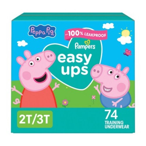 Easy Ups Girls' Disposable Training Underwear - 2T-3T - 74ct