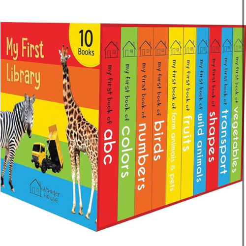 My First Library: Boxset of 10 Board Books for Kids
