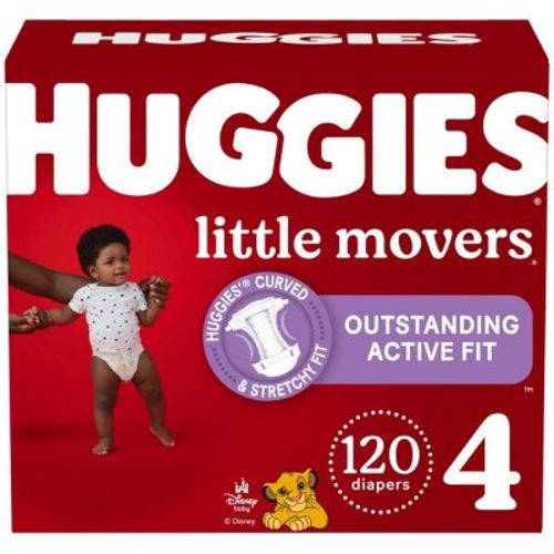 Huggies Little Movers Diapers - Size 4 - 120ct