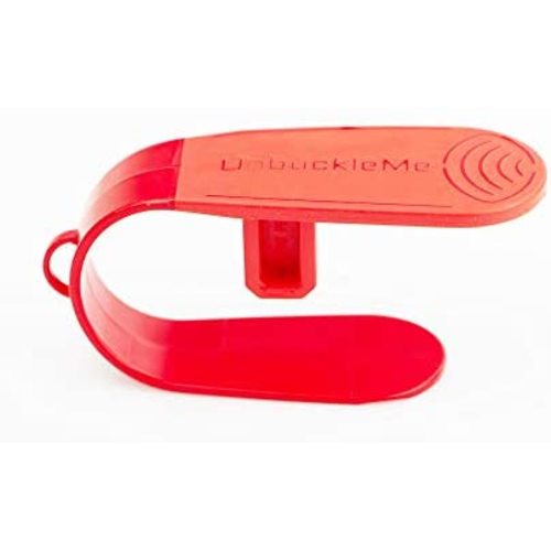 UnbuckleMe Car Seat Buckle Release Tool - As Seen on Shark Tank - Makes it Easy to Unbuckle a Child's Car Seat - Easy Tool for Parents, Grandparents & Older Children (1 Pack, Red)