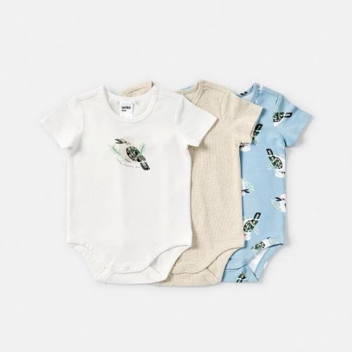 3 Pack Short Sleeve Bodysuits - Kmart