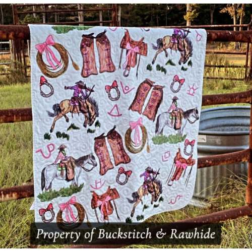 Ranch Girl Dreamer Quilted Baby Blanket | Buckstitch & Rawhide