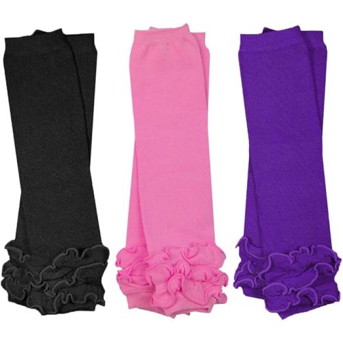 juDanzy 3 Pairs of Girls Baby Leg Warmers for Newborn, Infant, Toddler, Child