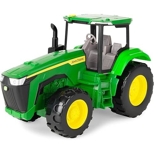TOMY John Deere Lights & Sounds Tractor Toy - Free-Rolling Wheels and Realistic Electronic Lights and Engine Sounds - Indoor or Outdoor Play - Kids Summer Toys - Ages 3+