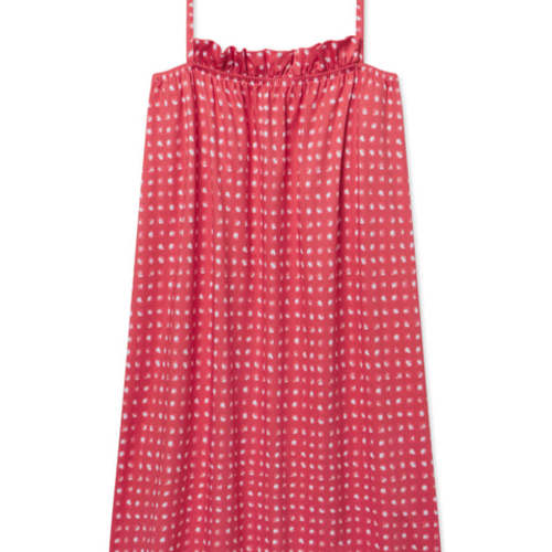 LAKE | Women | Pima Cotton Pajamas | Terrace Brushed Check Ruffle Nightgown