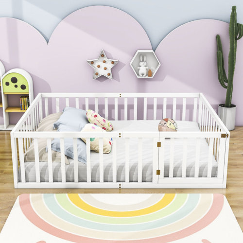 Harriet Bee Guerriero Wooden Daybed Frame with Fence | Wayfair