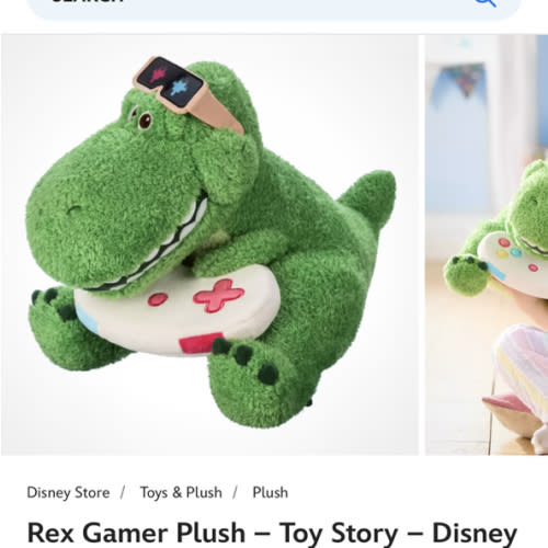 Rex Gamer Plush – Toy Story – Disney Store China – Medium 10'' H | Disney Store