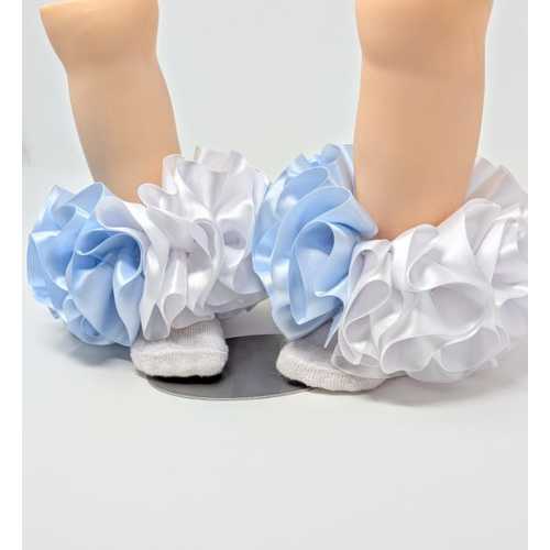 Pale Blue and White Ruffle Tutu Socks: Baby Toddler Girl Anklets - Etsy