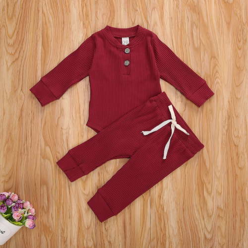 ITFABS Newborn Baby Girls/Boys Suit Long Sleeve Striped Romper+Pants Set - Walmart.ca