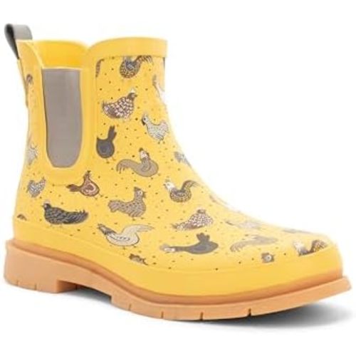 Western Chief Women's Waterproof Pull-On Chelsea Rain Boot with Fun Prints