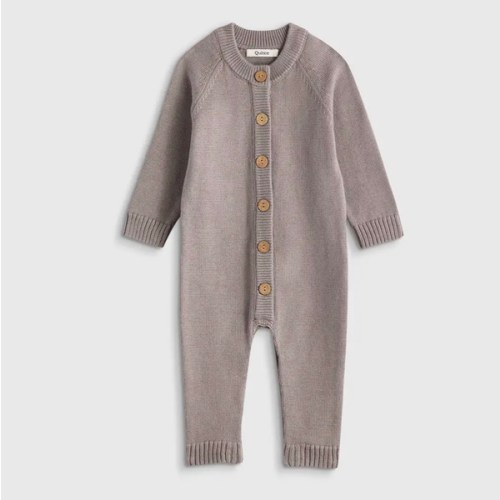 100% Organic Cotton Sweater Romper - Baby in Grey