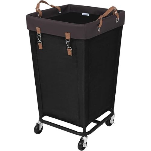 StorageWorks 160L Laundry Basket with Wheels, Rolling Hampers for Clothing