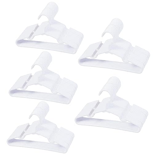 100 pcs White Baby Nursery Closet Hangers,Non-Slip Laundry Infant Pant Hanger for Newborn Clothes Gift,Ultra-Thin Child Coat Hanger for Girl Boy Toddler Kid