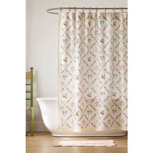 Printed Cotton Slub Shower Curtain Collection