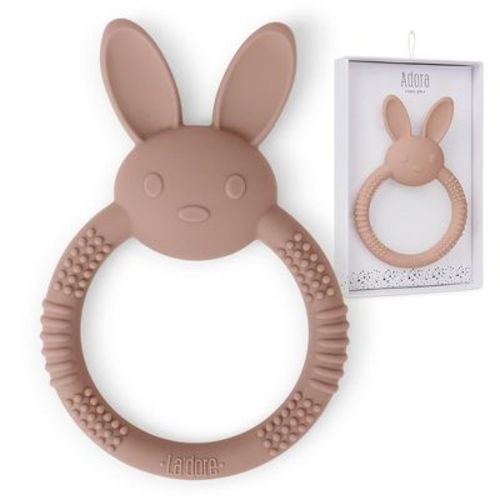 Silicone Baby Bunny Teething Toys - Cute Animal Shaped Teething Relief for 0-6 Months, Easy to Clean Teether Ring - Newborn Essentials