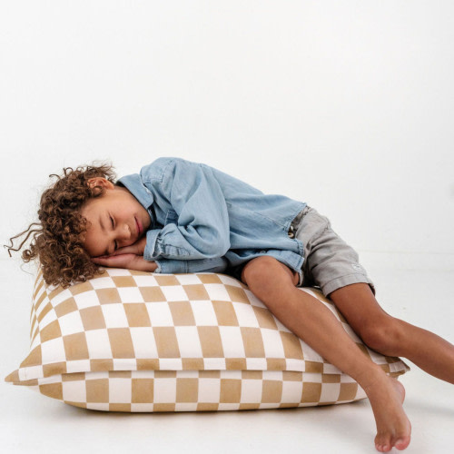 Toki Kids Bean Bag - Checker Toffee