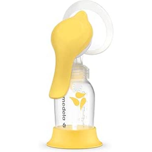 Medela Manual breast pump with Flex Shields Harmony Single Hand for More Comfort and Expressing More Milk