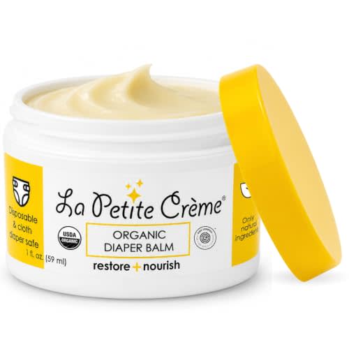 La Petite Creme Diaper Balm - Healing & Nourishing Diaper Rash Cream, 1 oz | Moisturizer & Skin Cleanser, Liniment, Diaper Rash Cream, USDA Certified, EWG Verified, Organic Ingredients