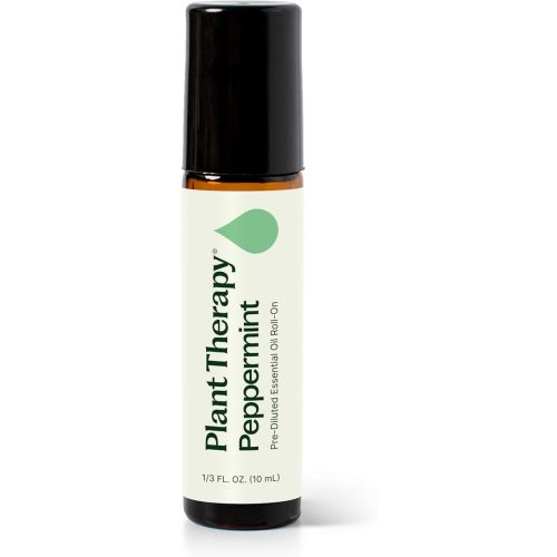 Plant Therapy Peppermint Essential Oil 10 mL (1/3 oz) Pre-Diluted Roll-On