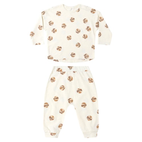 Ball Print Long Sleeve Shirt & Pants Set, 0-3M- Only 1 left