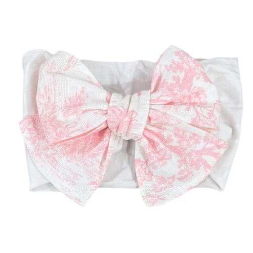 Toile Headband Bow – Elegant Baby & Toddler Hair Accessory – Caprilina