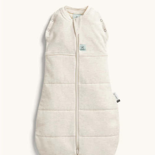 0-3 month Cocoon Swaddle Bag 2.5 TOG Oatmeal Marle (Warm Pouch) – ergoPouch AU