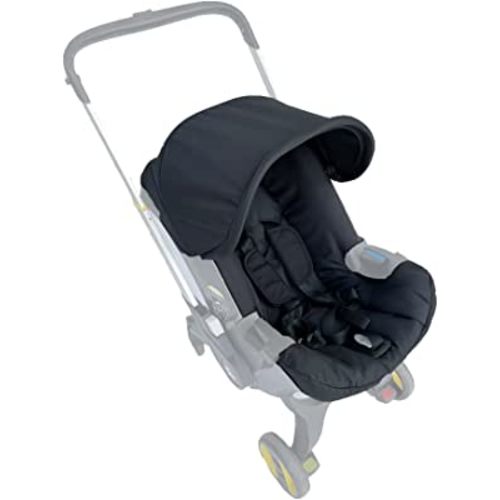 Seat Cushion Changing Kits Clothes, Sun Shade, Stroller Canopy Compatible with Doona Car Seat & Stroller (Black)