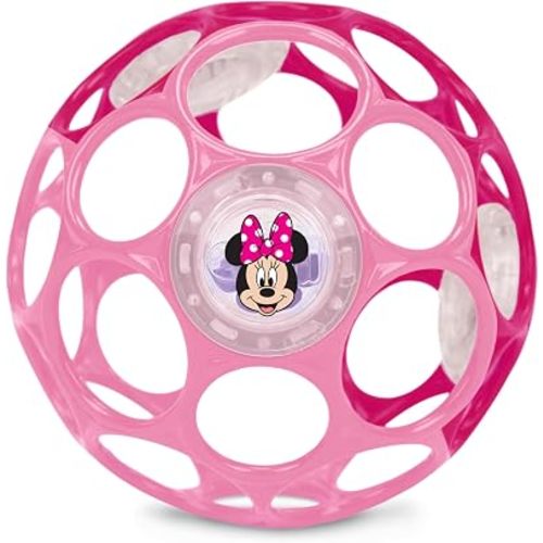 Disney Baby Minnie Mouse Oball Easy Grasp Rattle Along Buddy Infant Toy in Pink, Age Newborn and up