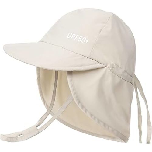 FURTALK Baby Sun Hat with Neck Flap UPF 50+ Adjustable Baby Boys Girls Summer Beach Hat for Traveling Swim Hat