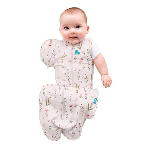 Love to Dream Swaddle Up Transition Swaddle, 1.0 TOG, Patented Zip-Off Wings, Gently Help Baby Transition from Being Swaddled to Arms Free When Showing Signs of Rolling, 13-19 lbs, Mini Posy