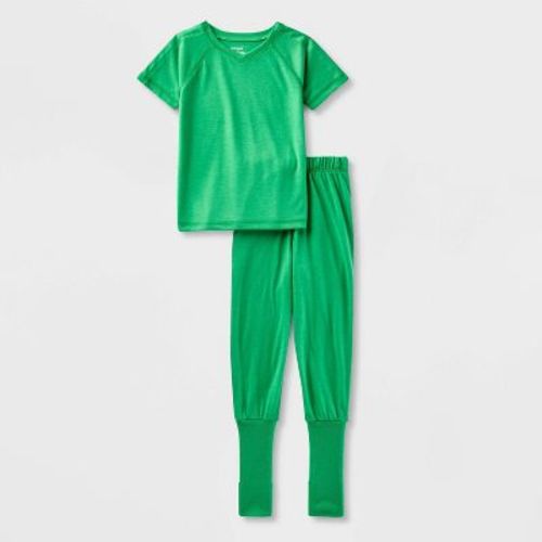 Toddler Adaptive 2pc Port Access Pajama Set - Cat & Jack™ Green