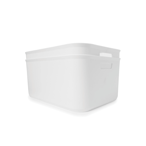 2 Pack 12.5L Utile Large Tubs - White - White - One Size