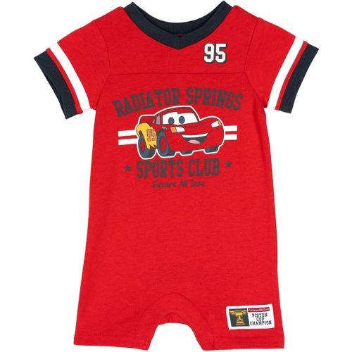 Disney Short Sleeve Athletic Romper - Lightning McQueen