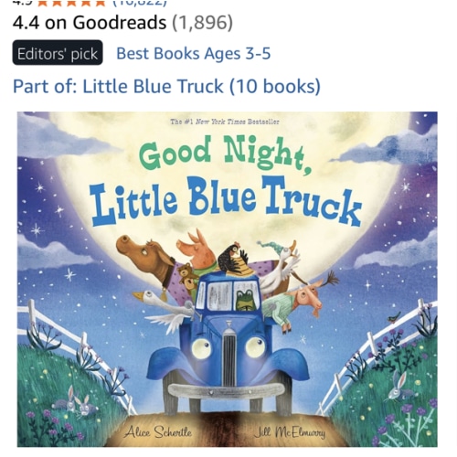 Good Night, Little Blue Truck: A Heartwarming Bedtime Story about Trucks, Farm Animals, and Friendship, For Kids (Ages 4-8)