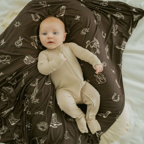 Western Stretch Swaddle Blanket | Milk & Baby – Milk & Baby