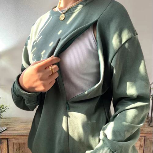 Mama's Solid Color Nursing Sweatshirt