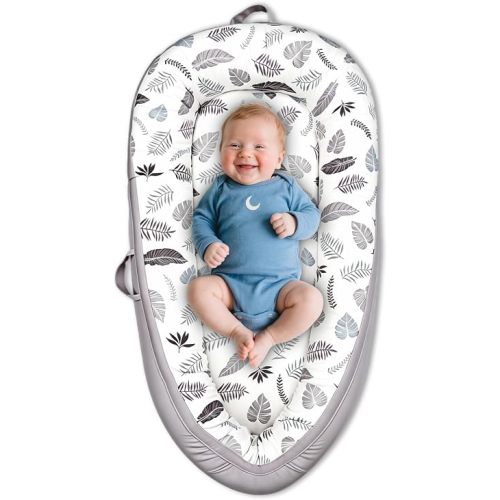 Baby Lounger, Baby Lounger for Newborn 0-24 Months, Premium Soft & Breathable Infant Lounger, Baby Nest for Boys & Girls, Portable Newborn Lounger for Travel and Home.