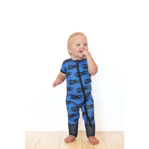 CHECKERED FLAMES | ZIPPER ONE PIECE