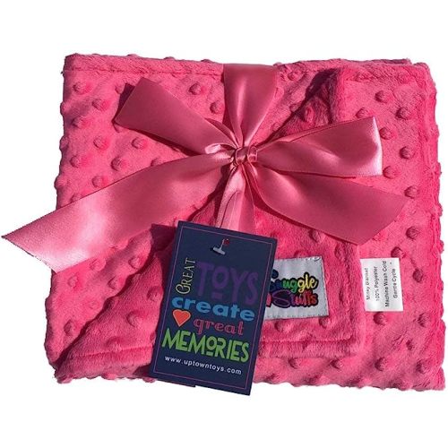 Reversible Unisex Children's Soft Baby Blanket Minky Dot - (Hot Pink)
