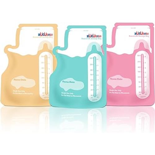 Breastmilk Storage Bags(300 Count)，8oz Milk Storage Bags for Breastfeeding，BPA Free with Easy Pour Spout, Self Standing, for Refrigeration and Freezing