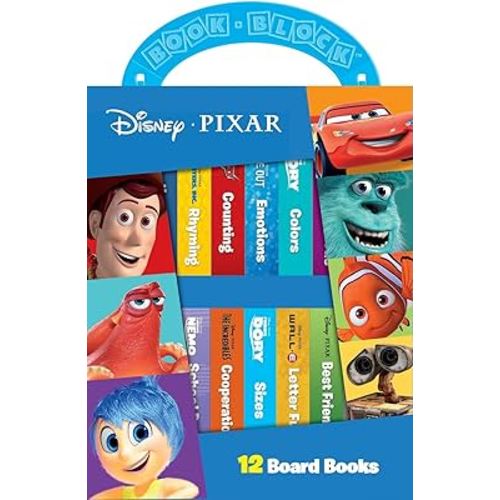 Disney Pixar Toy Story, Cars, Finding Nemo, and More! - My First Library 12 Board Book Block Set - PI Kids